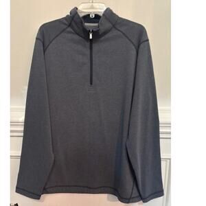 Tommy Bahama Pullover Quarter Zip Long Sleeve Mens Large Gray Blue Sweater